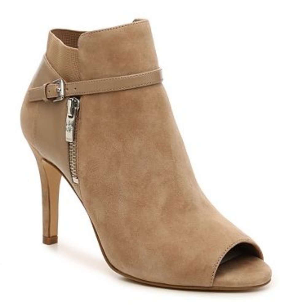 Marc Fisher Suede Stiletto Open Toe Ankle Bootie